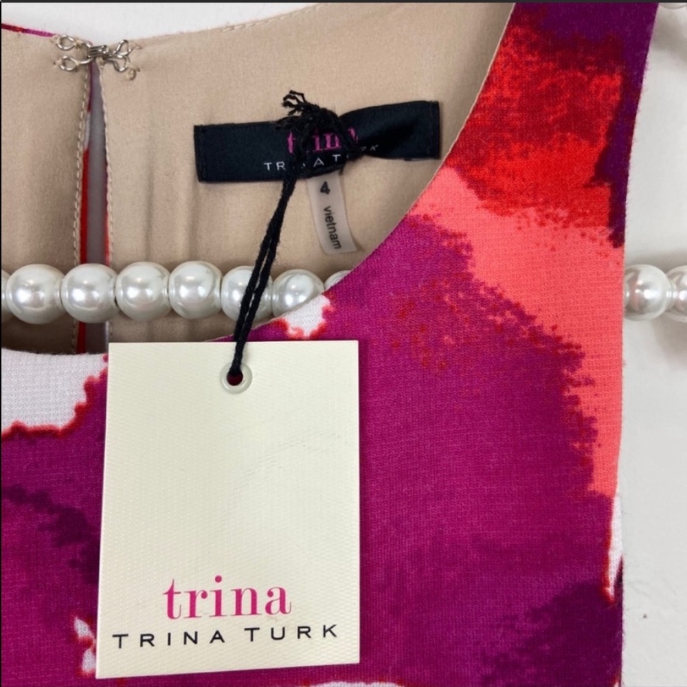 Trina Turk Floral Fit and Flare Dress size 4 - Picture 6 of 8